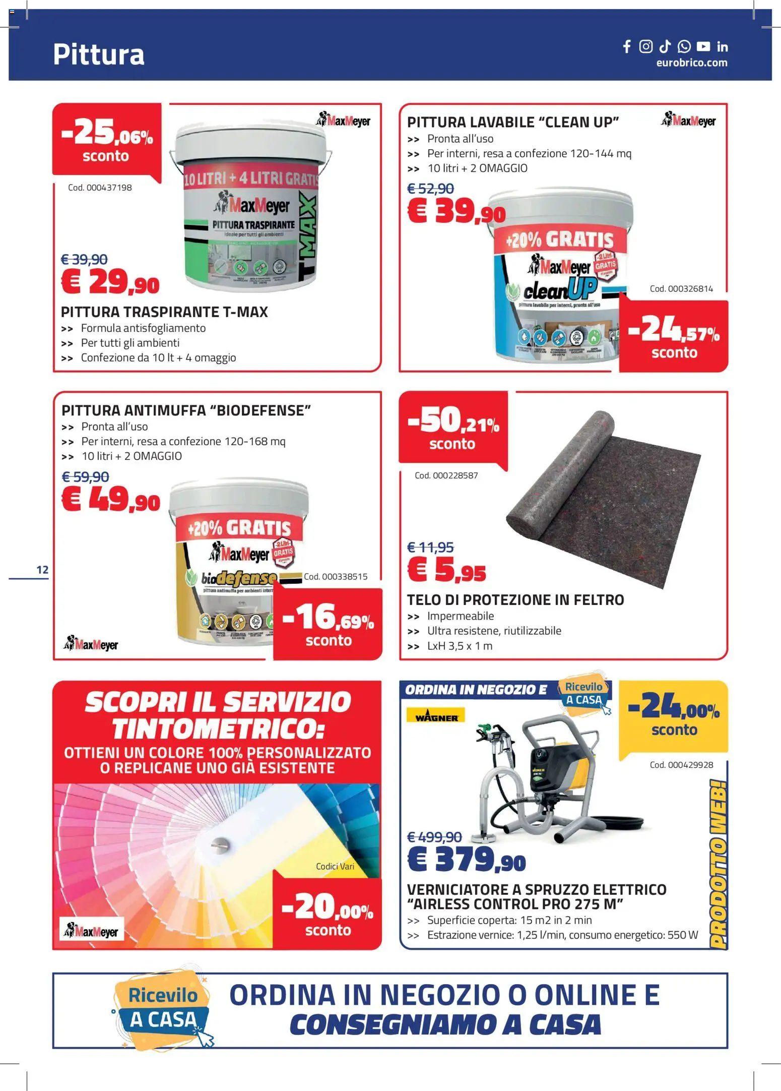 Volantino Eurobrico del 04.06.2026 | Pagina: 12 | Prodotti: Pittura, Coperta