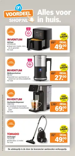 INVENTUM Melkopschuimer MK350, Geschikt voor opschuimen en opwarmen van (chocolade)melk. Per stuk - Voorbeeld van een folder van Albert Heijn, geldig van 11.05.2026 | Pagina: 39