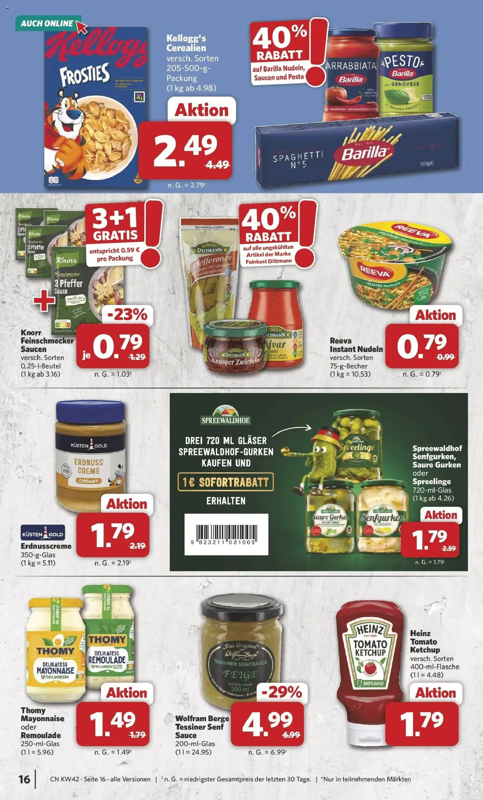 Combi Prospekt Dülmen – gültig ab 12.10.2026 | Seite: 16 | Produkte: Barilla, Kellogg's, Creme, Pfeffer