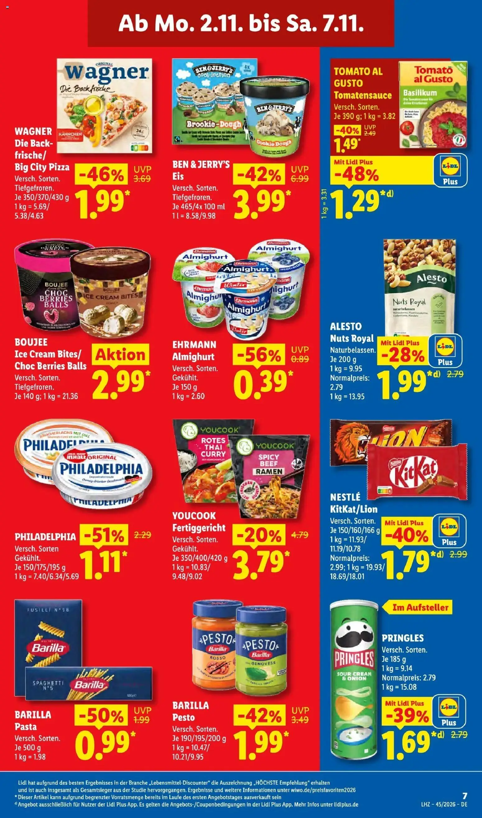 Lidl Prospekt Senftenberg (ab 02.11.2026) zum Blättern » Angebote | Seite: 13 | Produkte: Youcook, Spaghetti, Pasta, Pizza