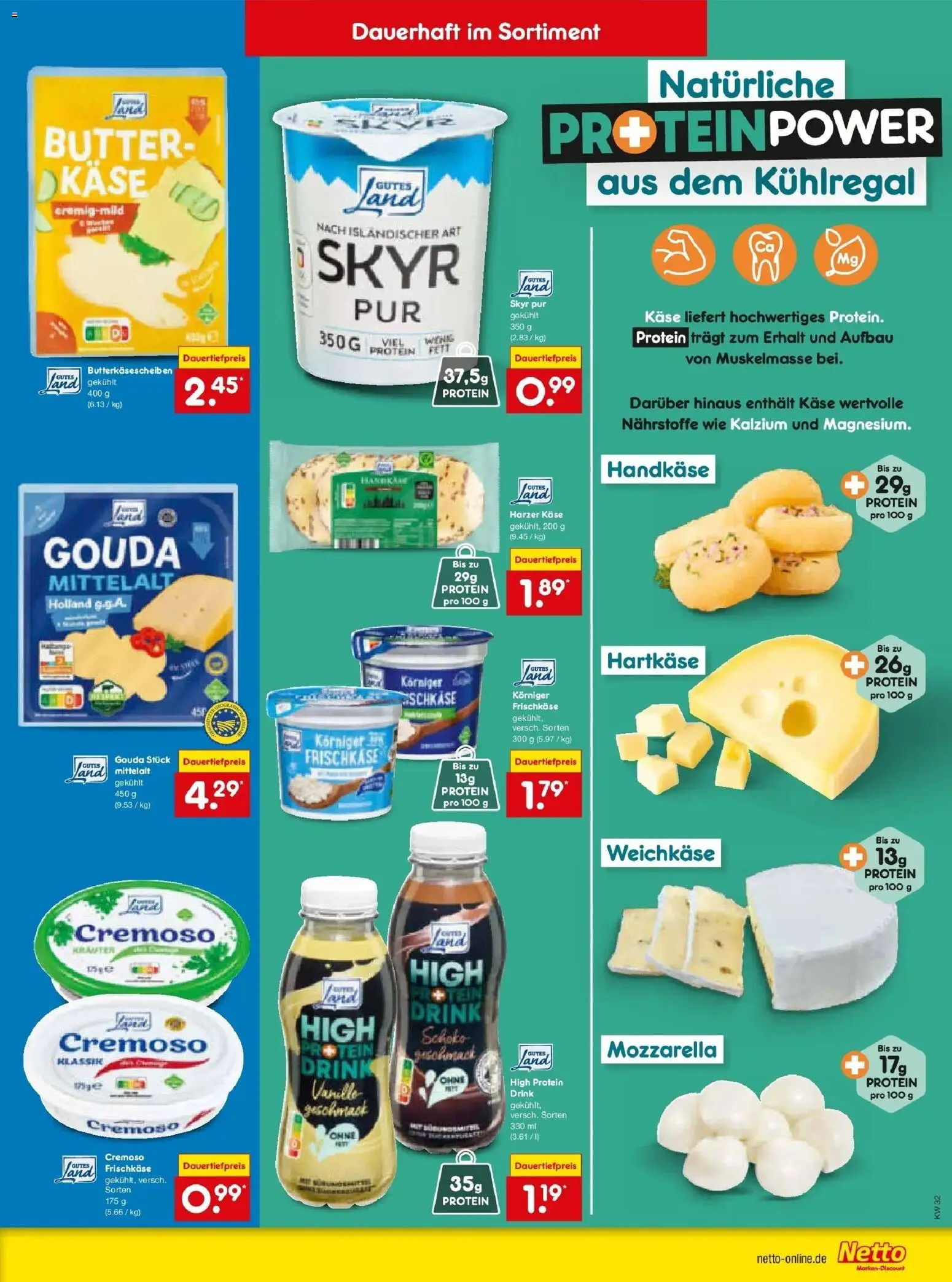 Netto Marken-Discount Prospekt Pirna – gültig ab 03.08.2026 | Seite: 23 | Produkte: Mozzarella, Gouda, Skyr, Frischkase