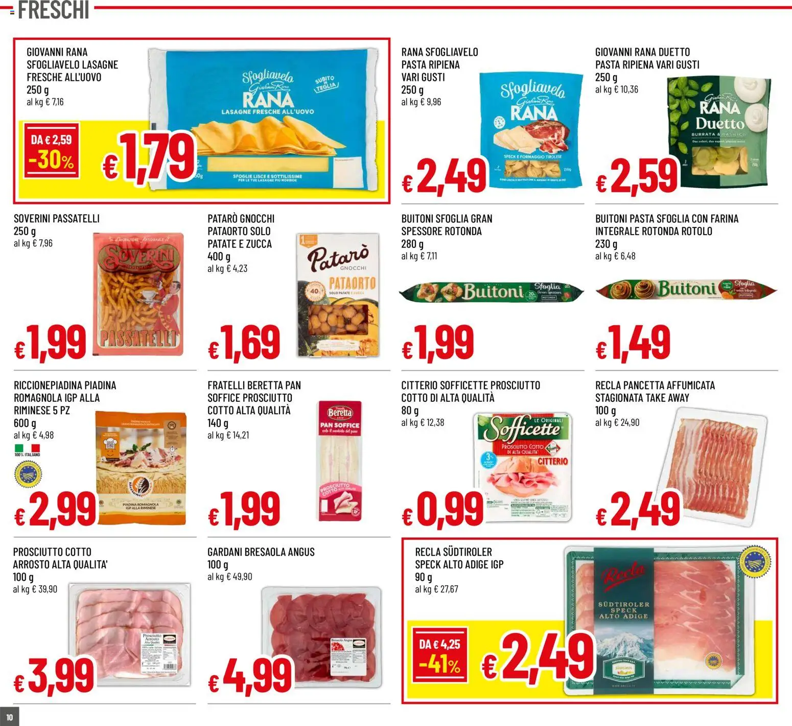 Volantino Galassia del 02/07/2026 | Pagina: 10 | Prodotti: Speck, Arrosto, Formaggio, Pasta