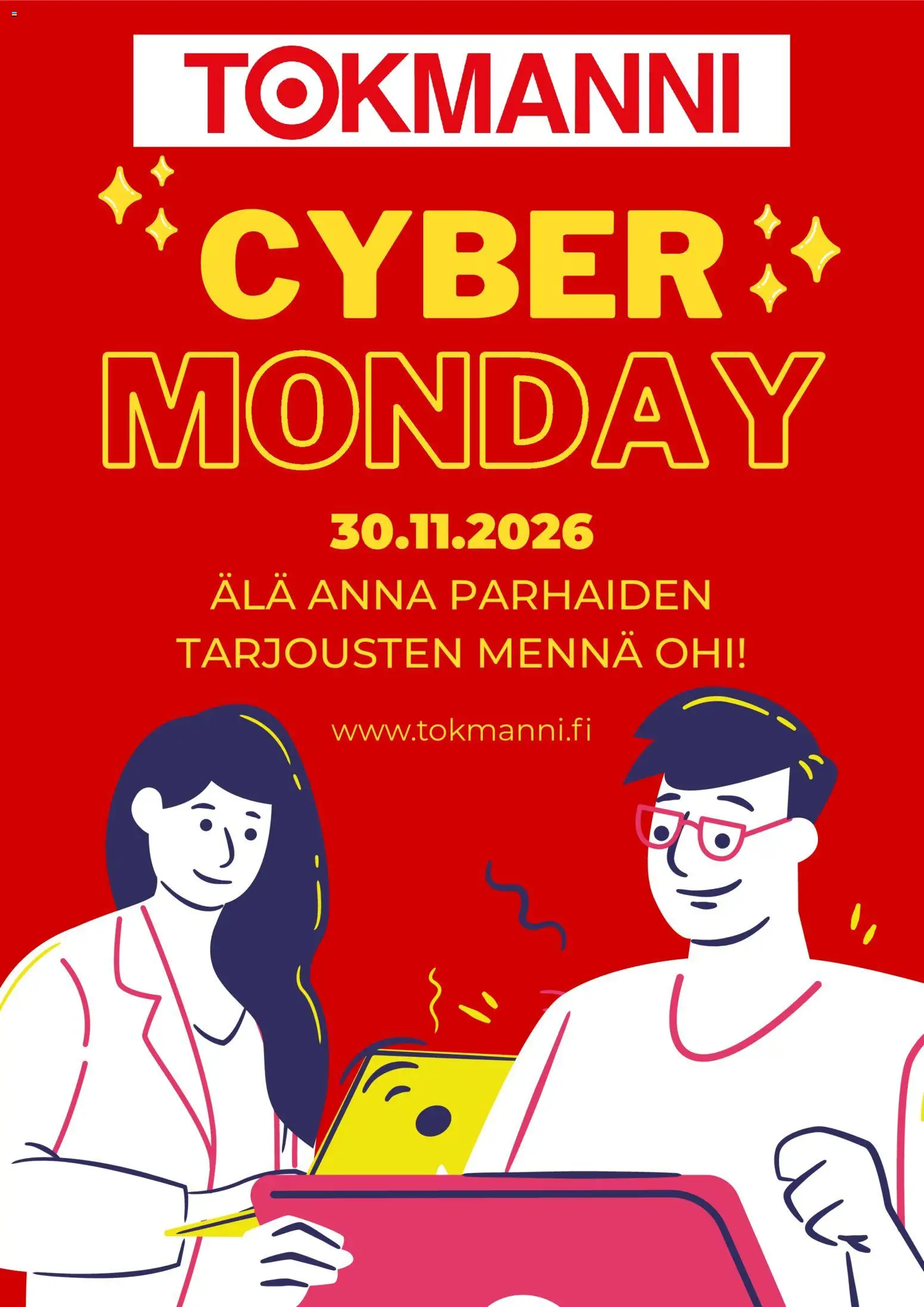 Tokmanni Cyber Monday -ennakkoilmoitus – voimassa 30/10/2026 alkaen | Sivu: 1