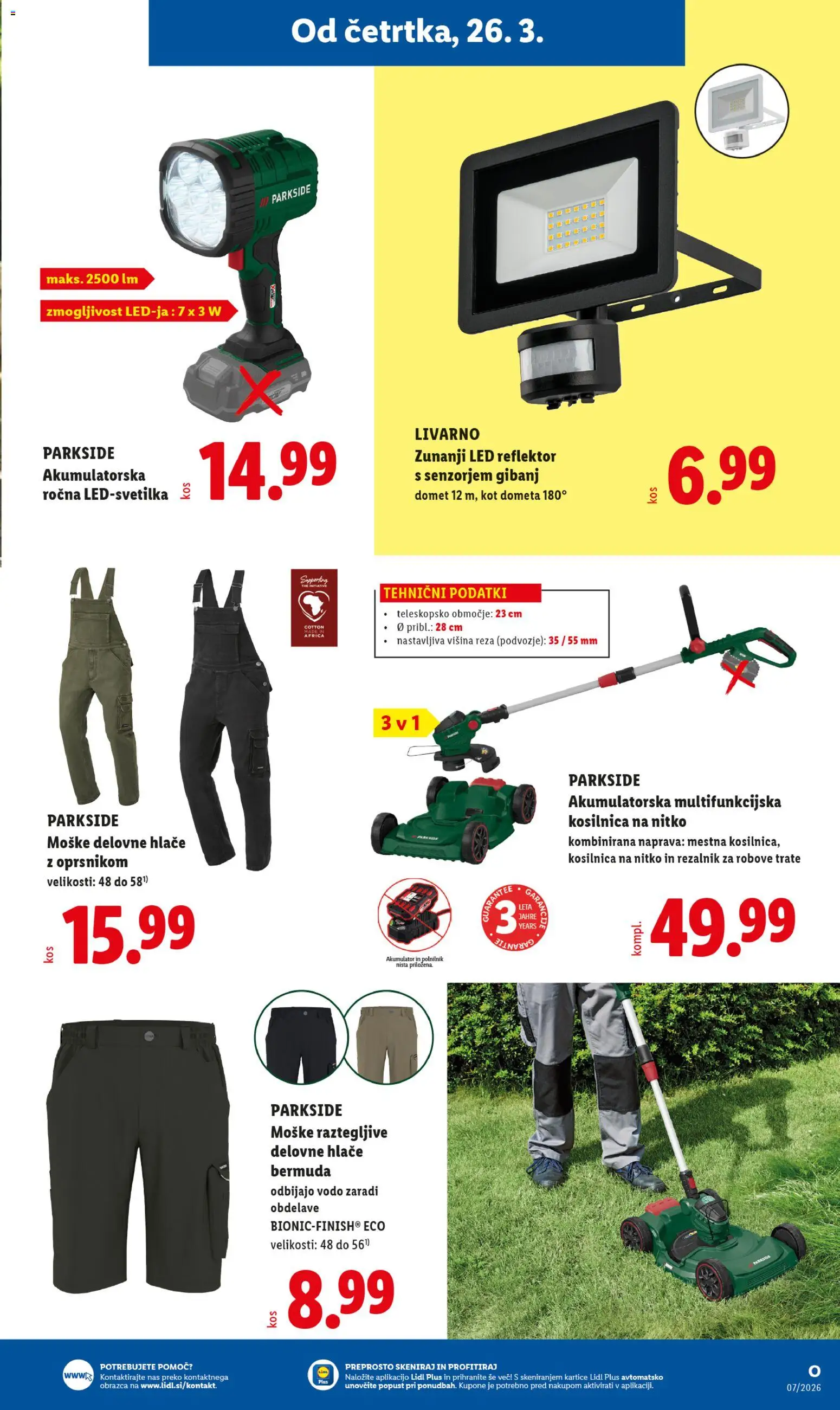 Novi Lidl katalog ponudbe – veljaven od 20.04.2026 | Stran: 19 | Izdelki: Rezalnik, Kosilnica, Polnilnik, Hlace