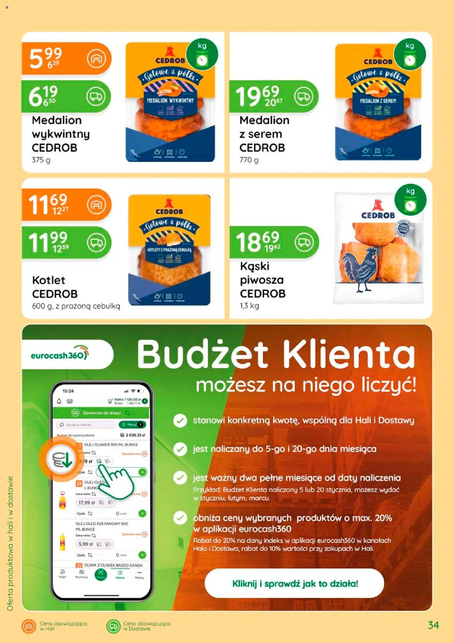 Eurocash gazetka - Katalog Wędlin od 06.08.2026 | Strona: 34 | Produkty: Serem, Kotlet, Oliwa z oliwek, Olej