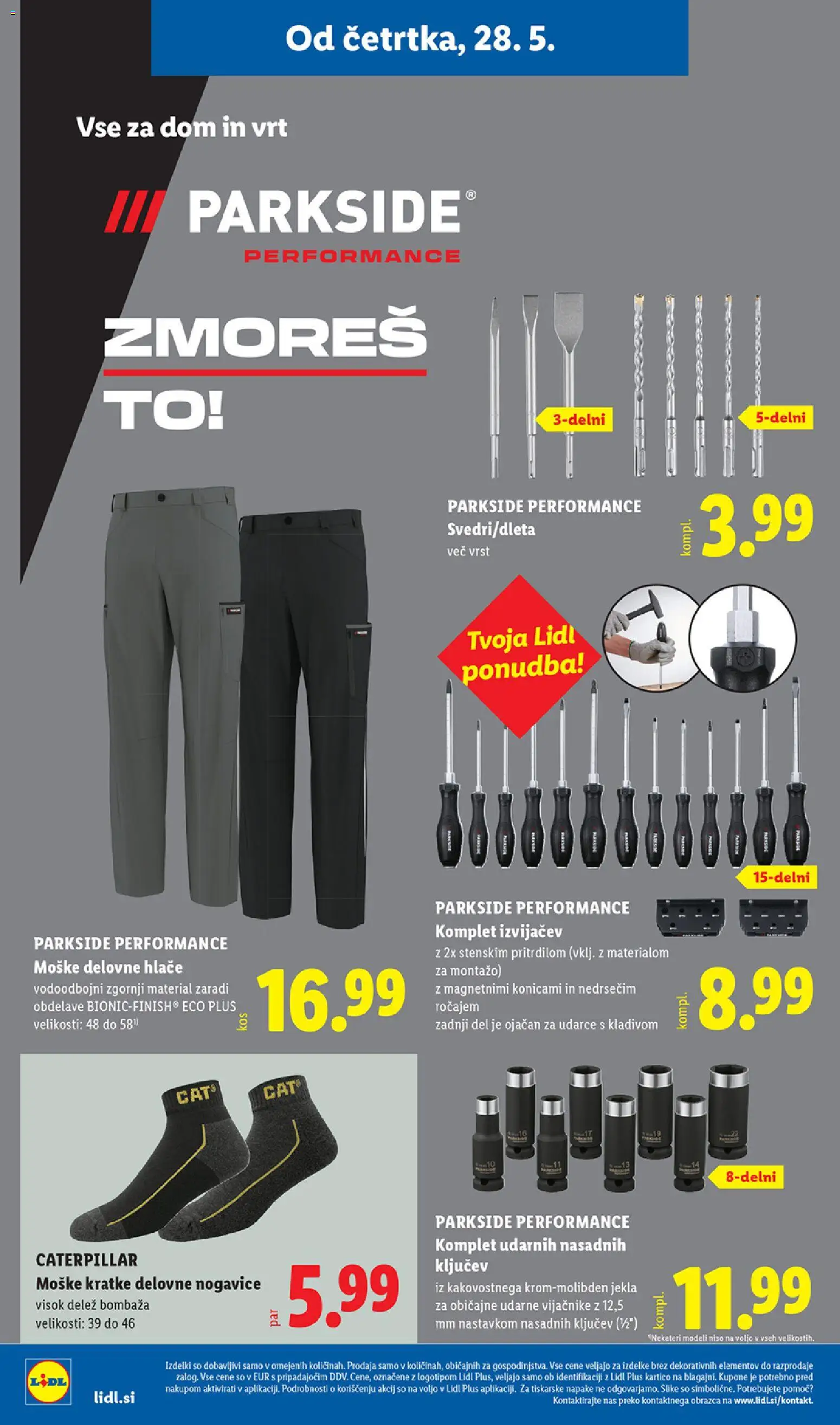Novi Lidl katalog ponudbe – veljaven od 28.05.2026 | Stran: 28 | Izdelki: Hlace, Nogavice