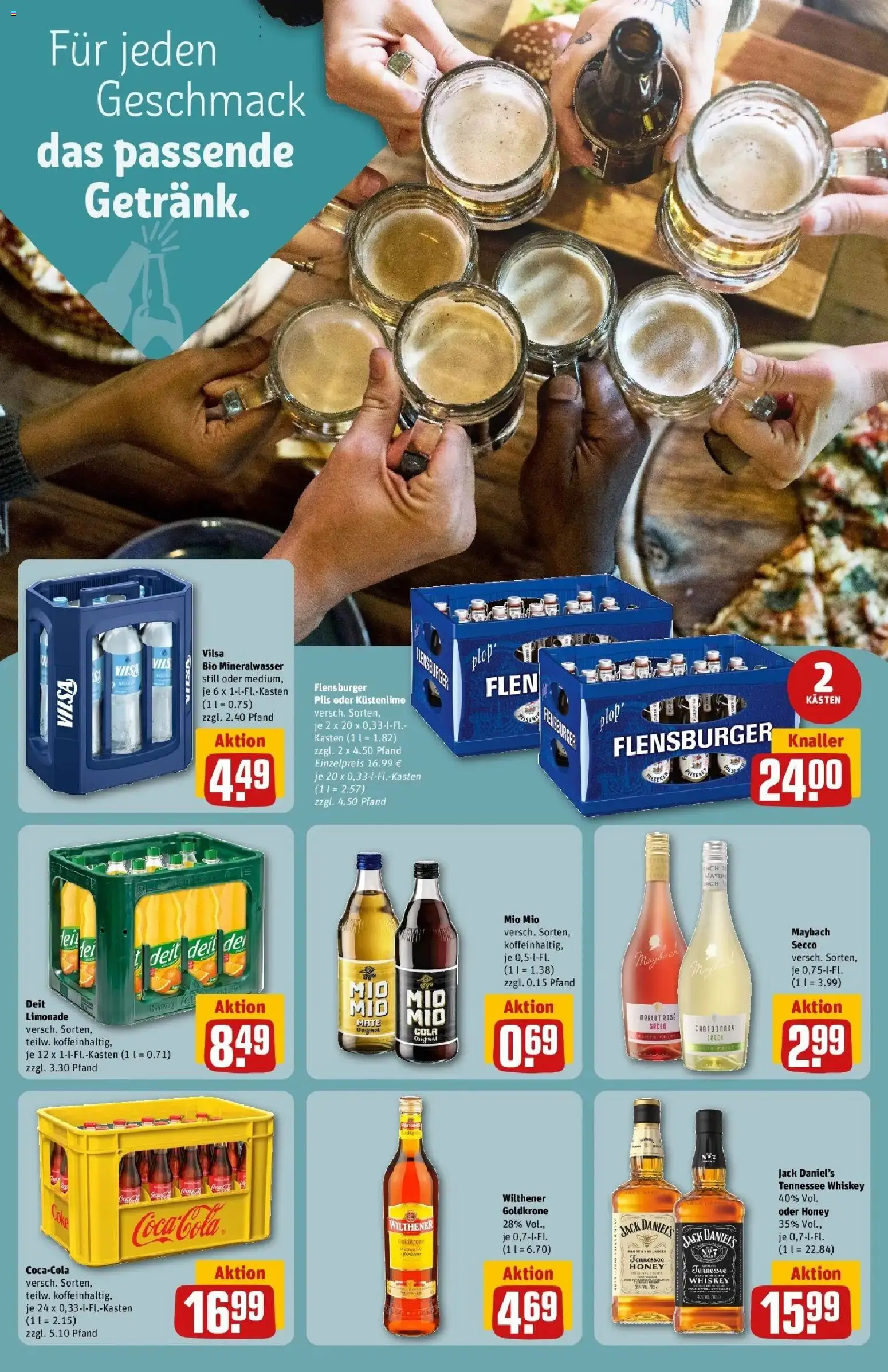 Rewe Prospekt Oldenburg – gültig ab 08.06.2026 | Seite: 18 | Produkte: Cola, Wilthener, Jack Daniel's, Mineralwasser