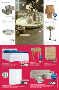 Prospekt JYSK ab 12.07.2026 gültig | Seite: 5 | Produkte: Schlafsofa, Kleiderschrank, Lattenrost, Vase