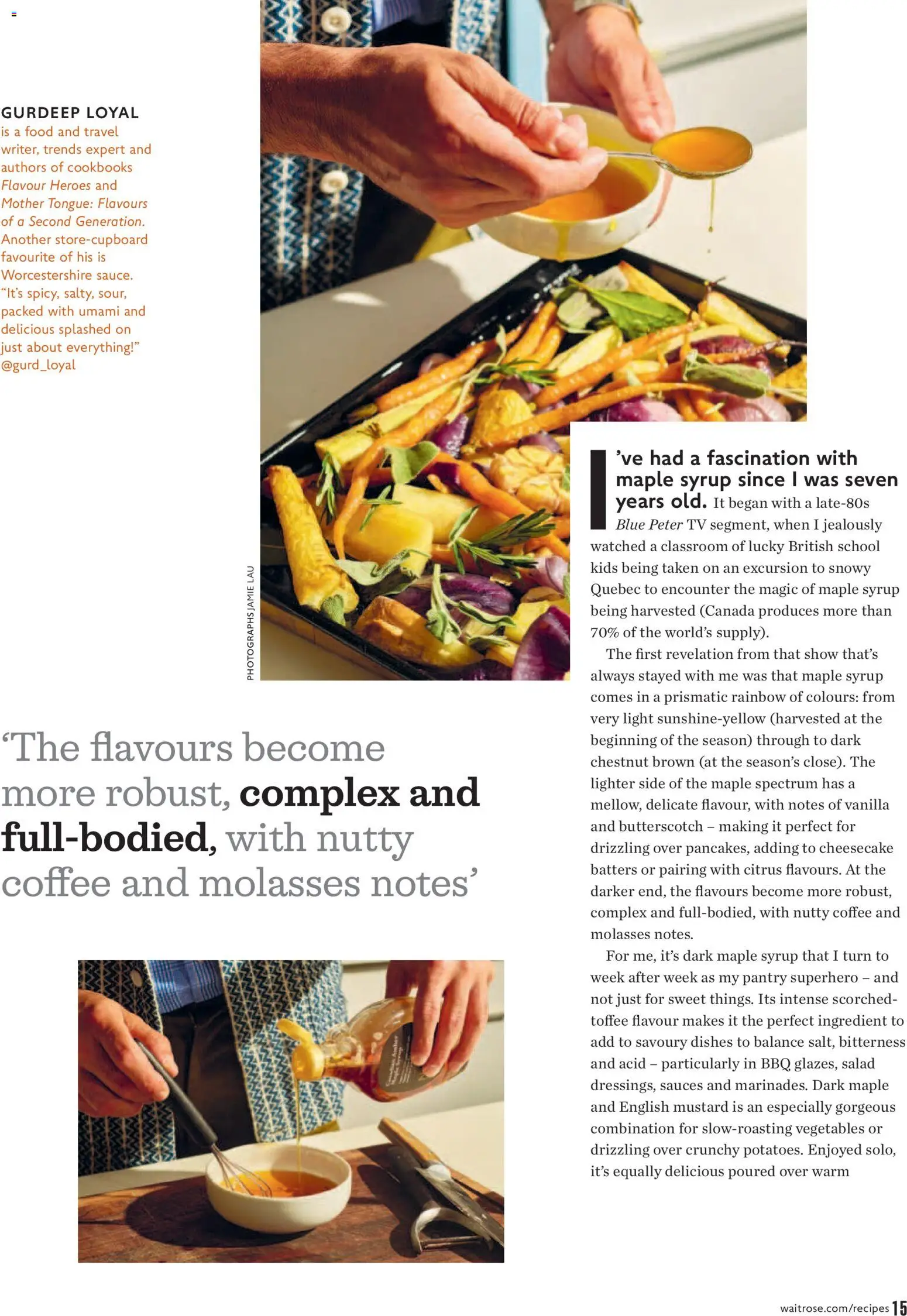 {H1} | Page: 15 | Products: Syrup, Maple syrup, TV, Vegetables