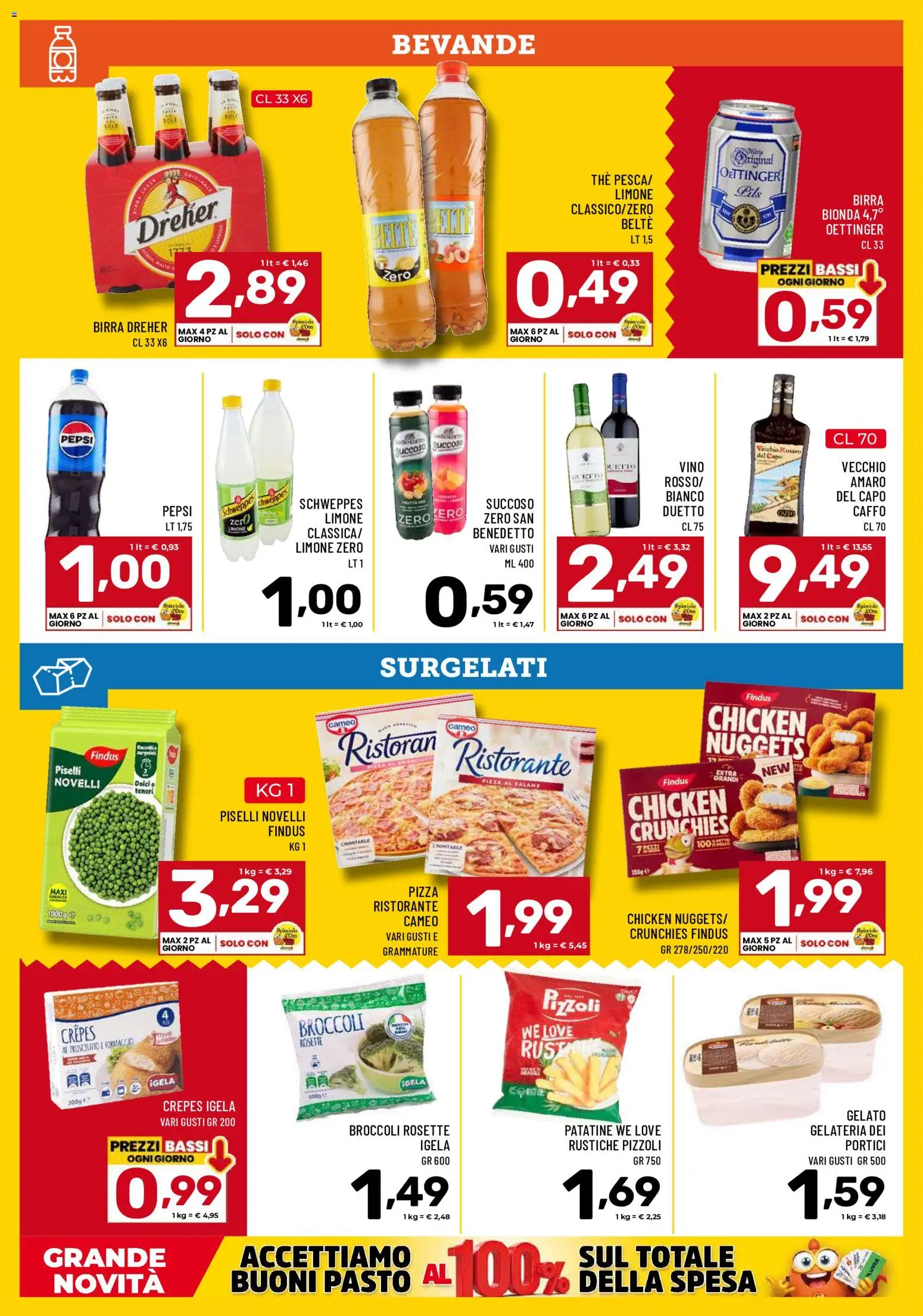 Volantino Il Centesimo del 01/09/2026 | Pagina: 10 | Prodotti: Pizza, Gelato, Formaggio, Piselli