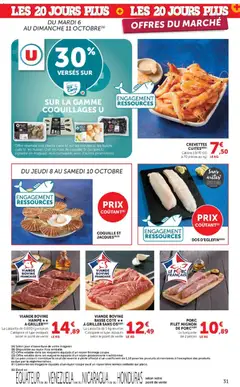 Hyper U - Prévisualisation de Hyper U catalogue valide à partir de 06/10/2026 | Page: 31 | Produits: Poissonnerie, Crevettes, Filet mignon, Viande bovine
