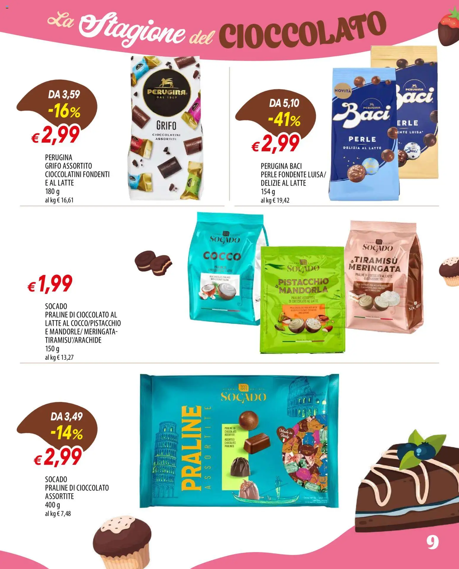 Volantino Galassia del 29/10/2026 | Pagina: 9 | Prodotti: Cioccolato, Latte, Cocco, Cioccolatini