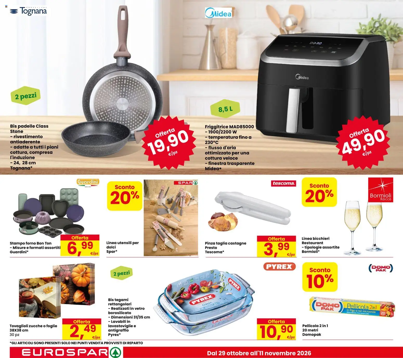 Volantino Eurospar del 29/10/2026 | Pagina: 20 | Prodotti: Lavastoviglie, Dolci, Pellicola, Friggitrice