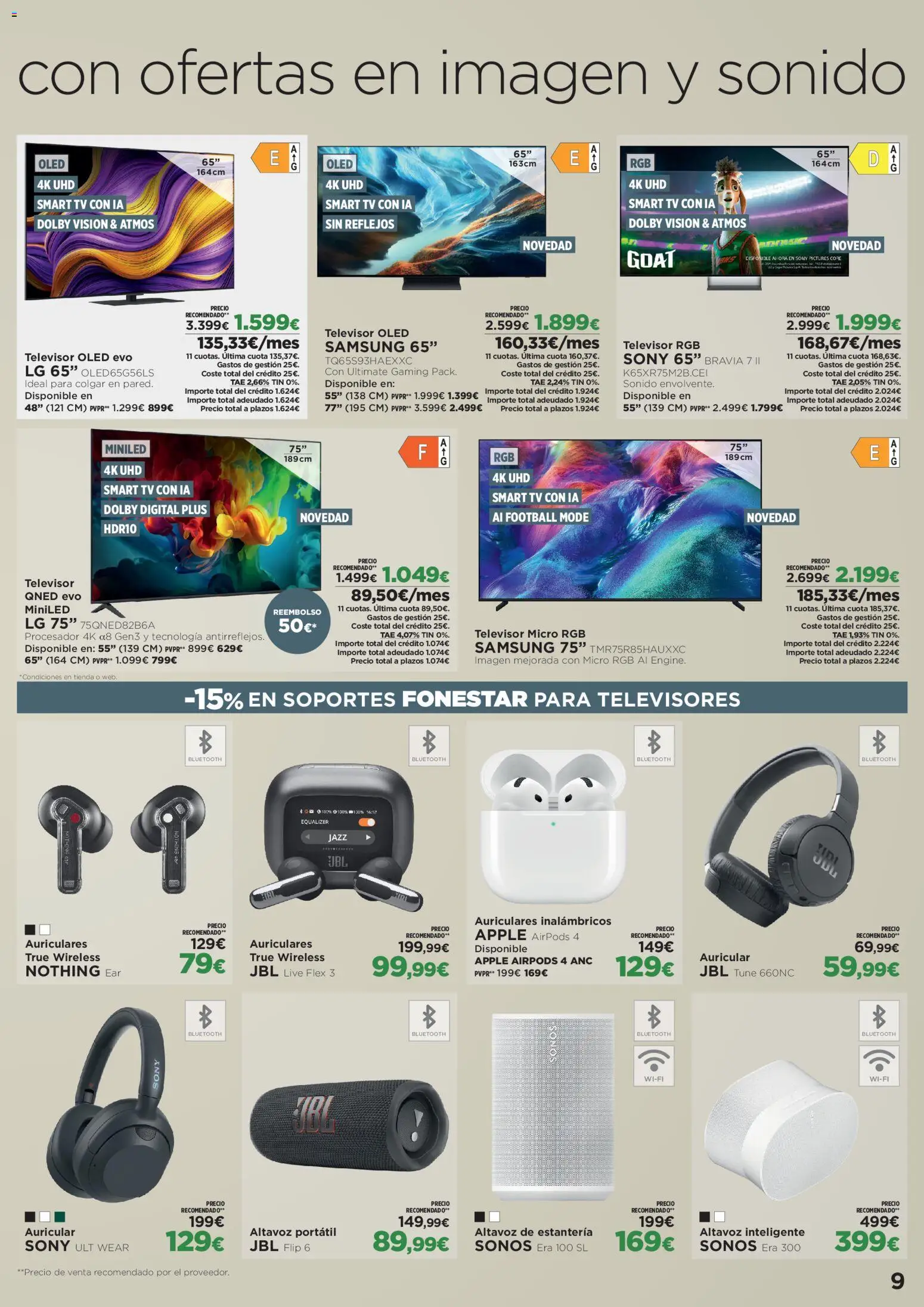 El Corte Inglés Volver tiene sus ventajas │ válido desde el 20/08/2026 | Página: 9 | Productos: Estantería, Portátil, Auriculares, Auriculares inalámbricos