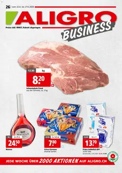 Aligro aktionen Business Schlieren, Gossau SG, Frauenfeld, Rapperswil-Jona, Sargans, Bern ab 22.06.2026 gültig