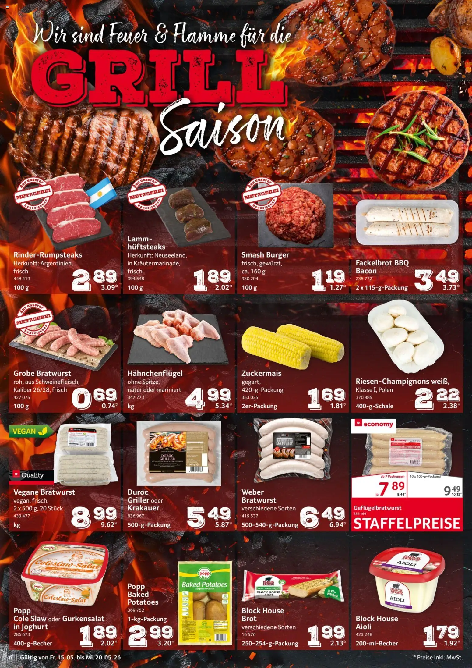 Selgros Prospekt 	 – gültig ab 15.05.2026 | Seite: 6 | Produkte: Grill, Joghurt, Bratwurst, Burger