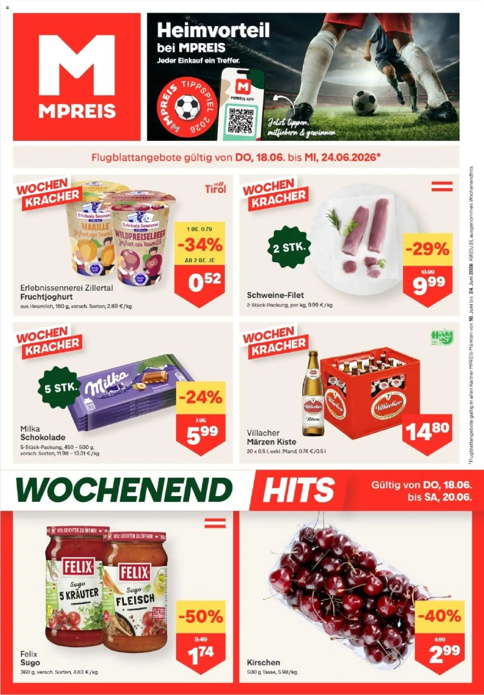 MPREIS Dellach im Drautal gültig ab 18.06.2026 | Seite: 1 | Produkte: Schokolade