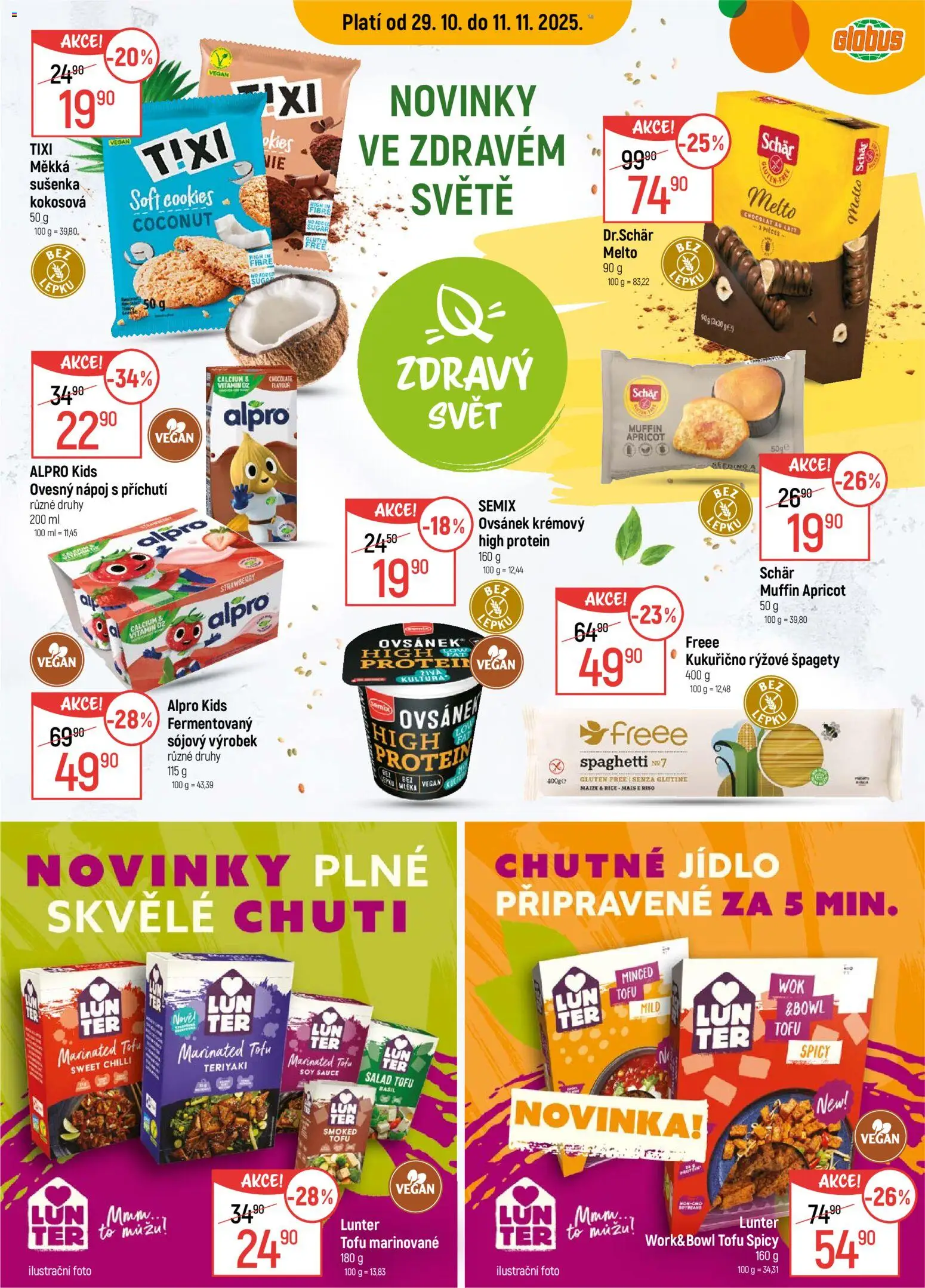 Globus leták - Havířov od 29.10.2025 | Strana: 2 | Produkty: Globus, Tofu, Protein, Alpro