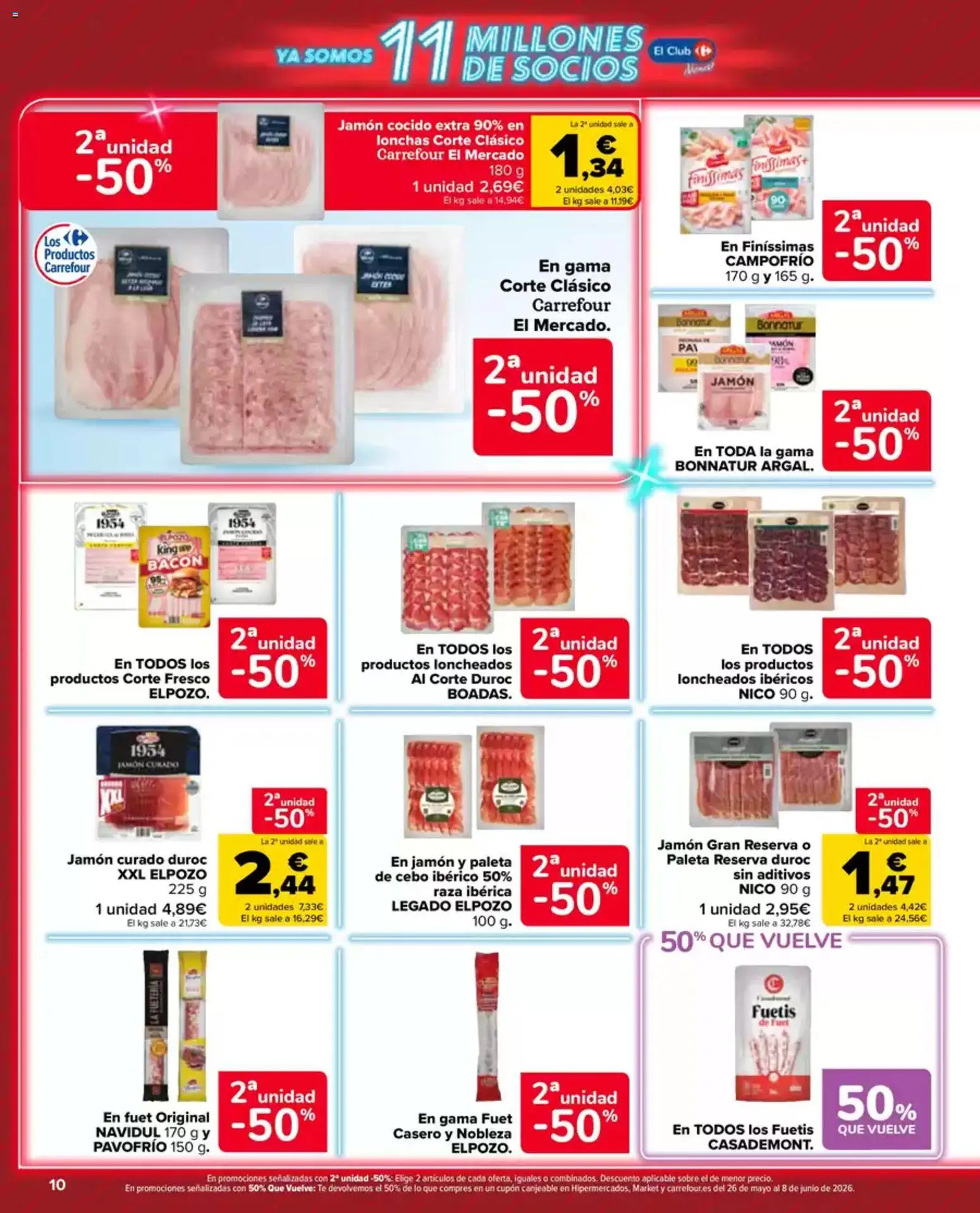 Carrefour Market folleto │ válido desde el 12.05.2026 | Página: 10 | Productos: Jamón, Jamón cocido, Té
