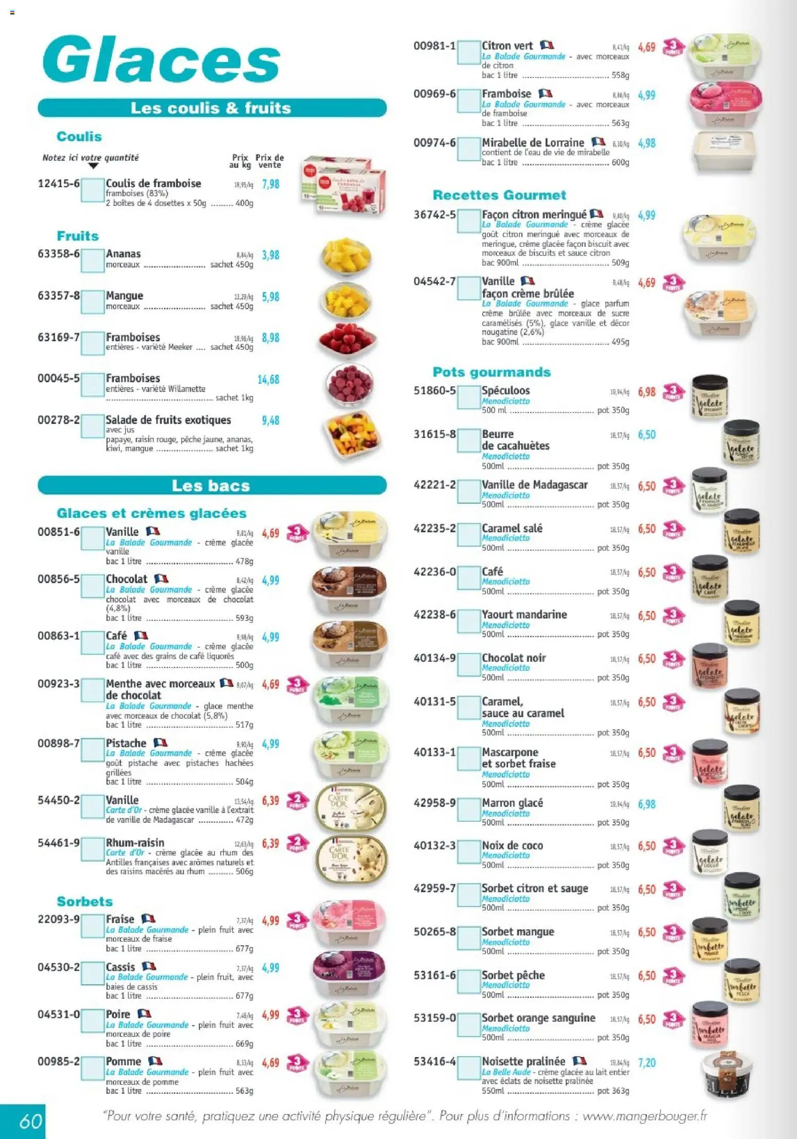 {H1} | Page: 60 | Produits: Pêche, Coco, Rhum, Pistaches