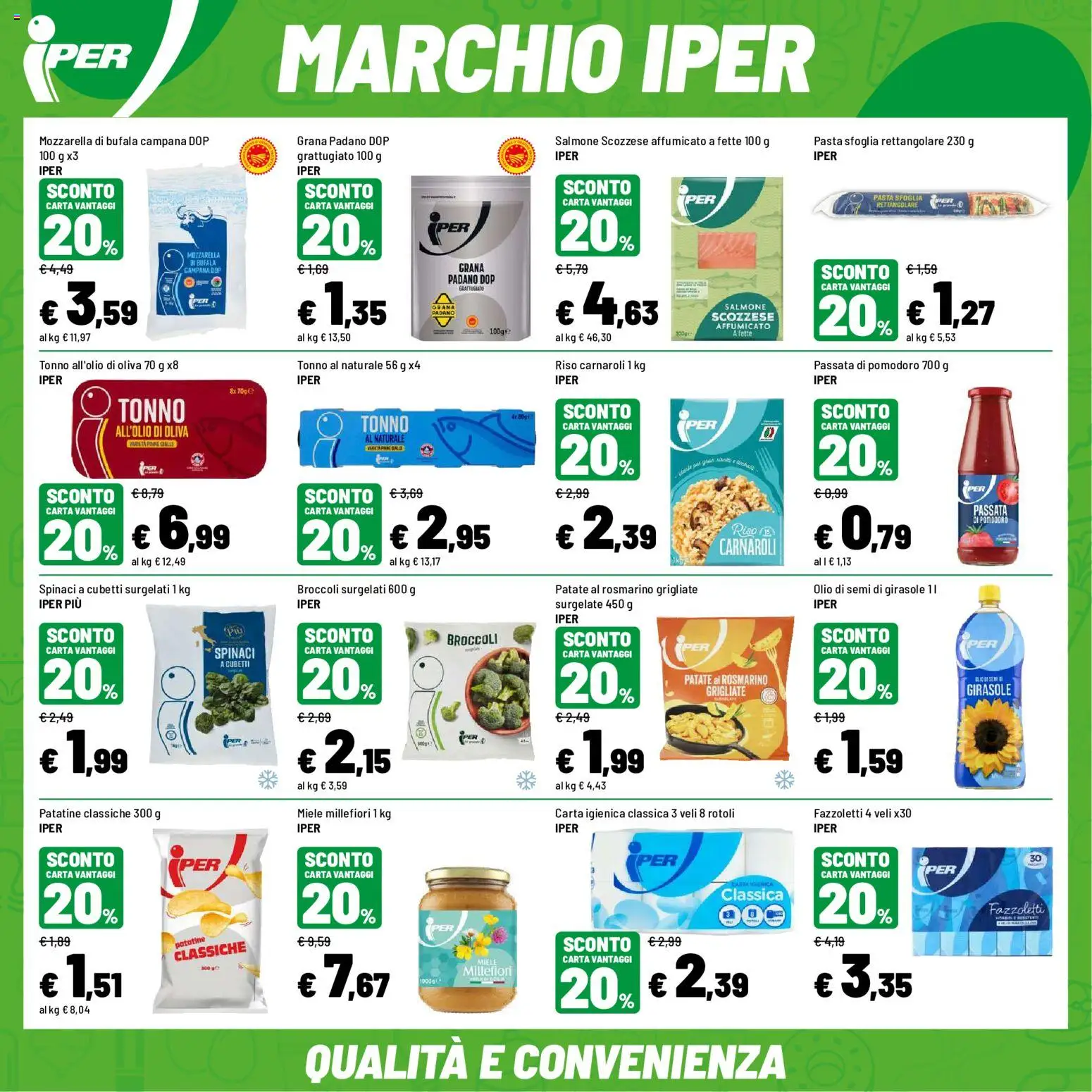 Volantino Iper del 01/10/2026 | Pagina: 43 | Prodotti: Olio di semi, Rosmarino, Fazzoletti, Pinne