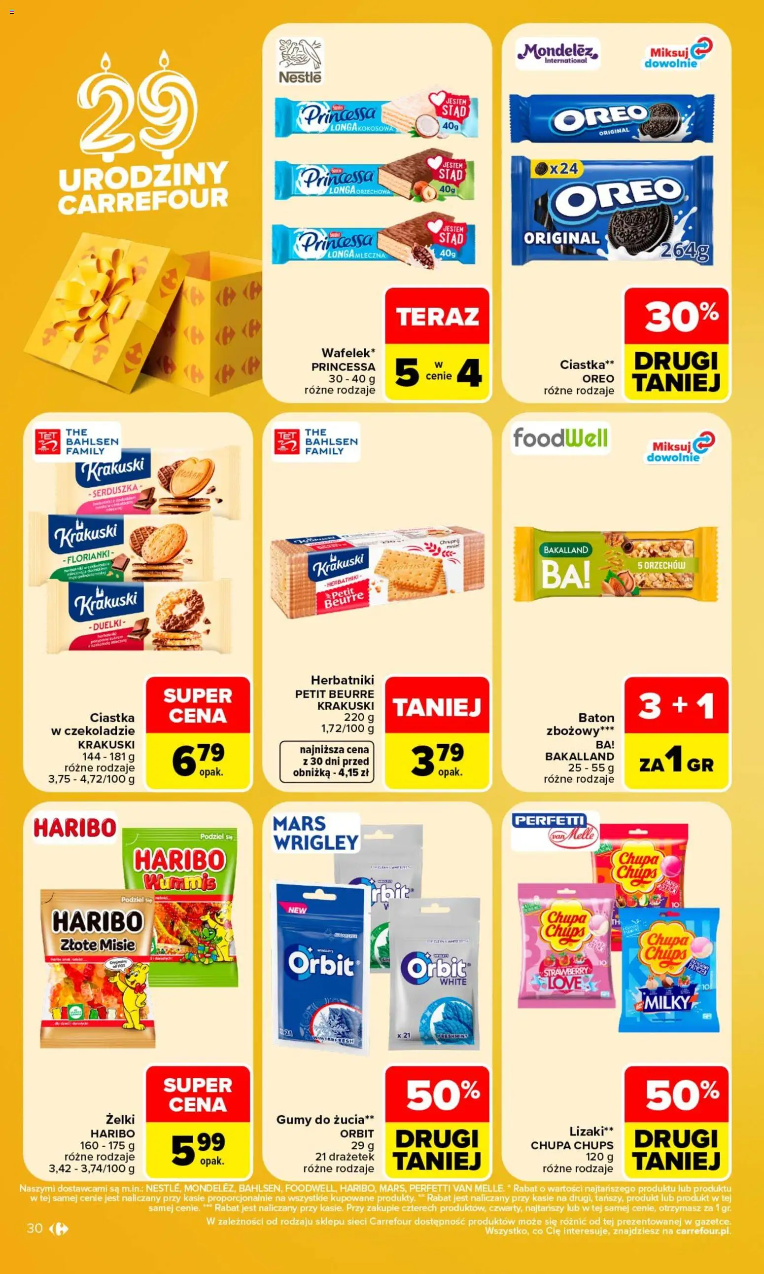 Carrefour gazetka od 26.10.2026 | Strona: 32 | Produkty: Gumy do żucia, Herbatniki, Żelki, Lizaki