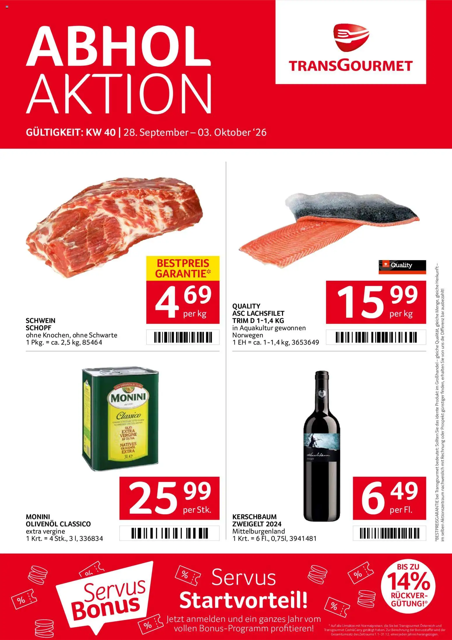 Transgourmet Flugblatt gültig ab 28.09.2026 | Seite: 1
