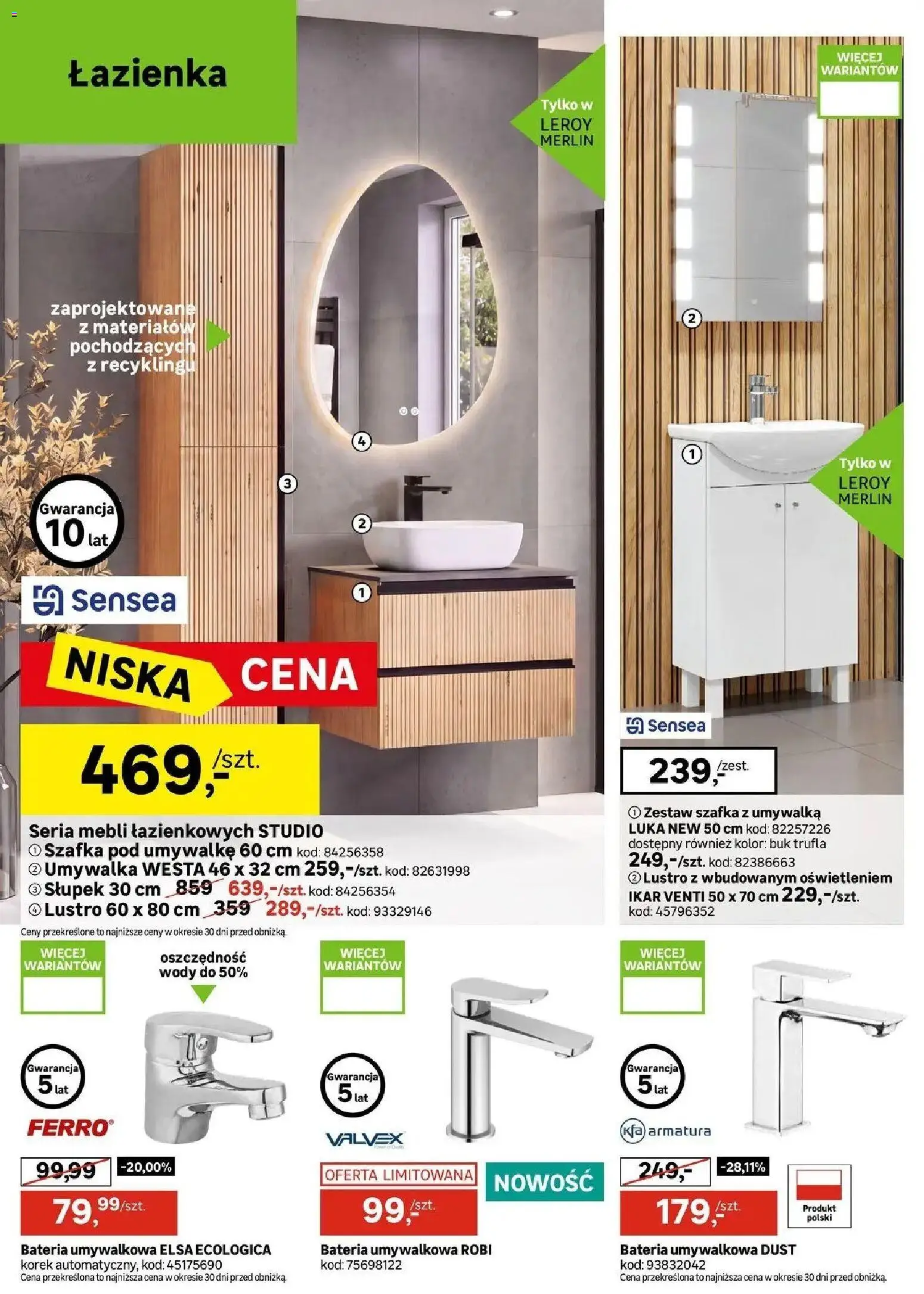 Leroy Merlin gazetka od 21.10.2026 | Strona: 2 | Produkty: Umywalka, Bateria, Lustro
