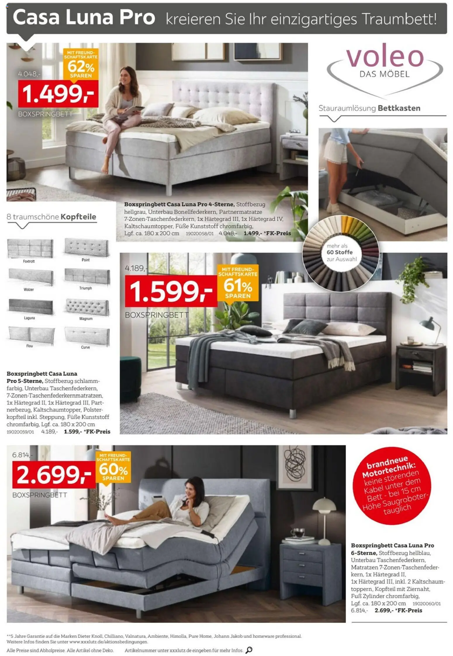 XXXLutz Schlafen Spezial – gültig ab 25.07.2026 | Seite: 10 | Produkte: Kabel, Bett, Boxspringbett