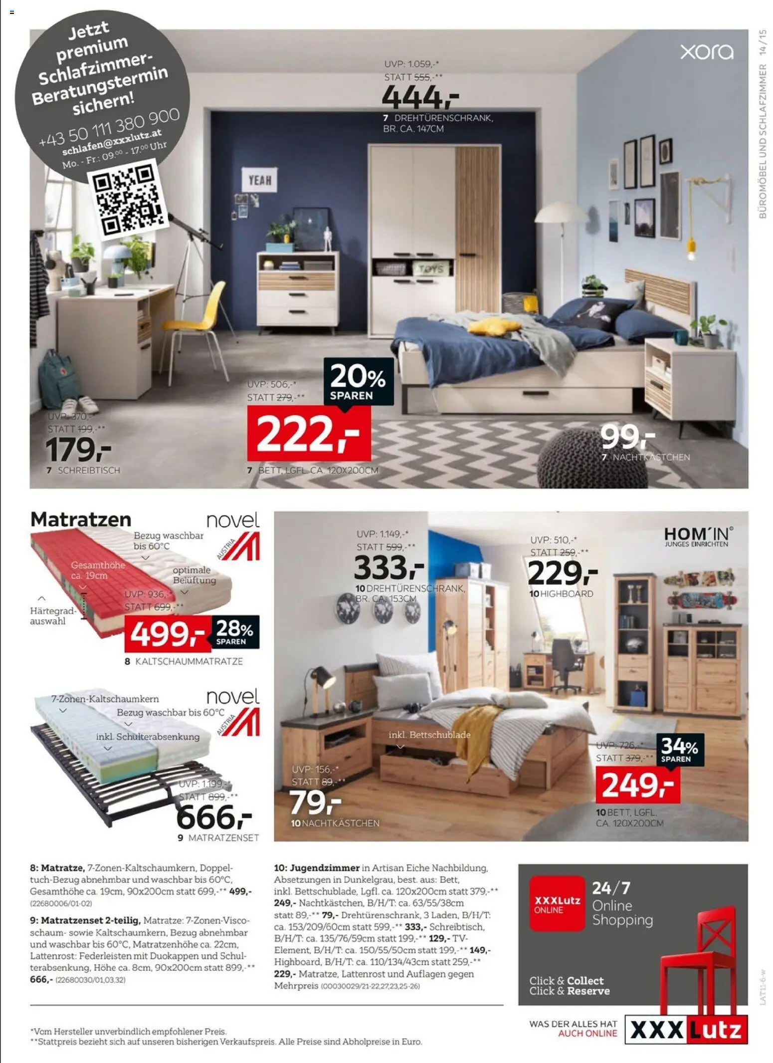 XXXLutz - Black Friday gültig ab 27.10.2026 | Seite: 14 | Produkte: Uhr, TV, Bett, Matratze