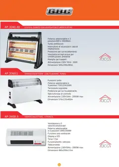Anteprima del volantino GBC Caldo Inverno catalogo valido a partire dal 24.10.2025 | Pagina: 3 | Prodotti: Ventilatore, Telecomando, Stufa