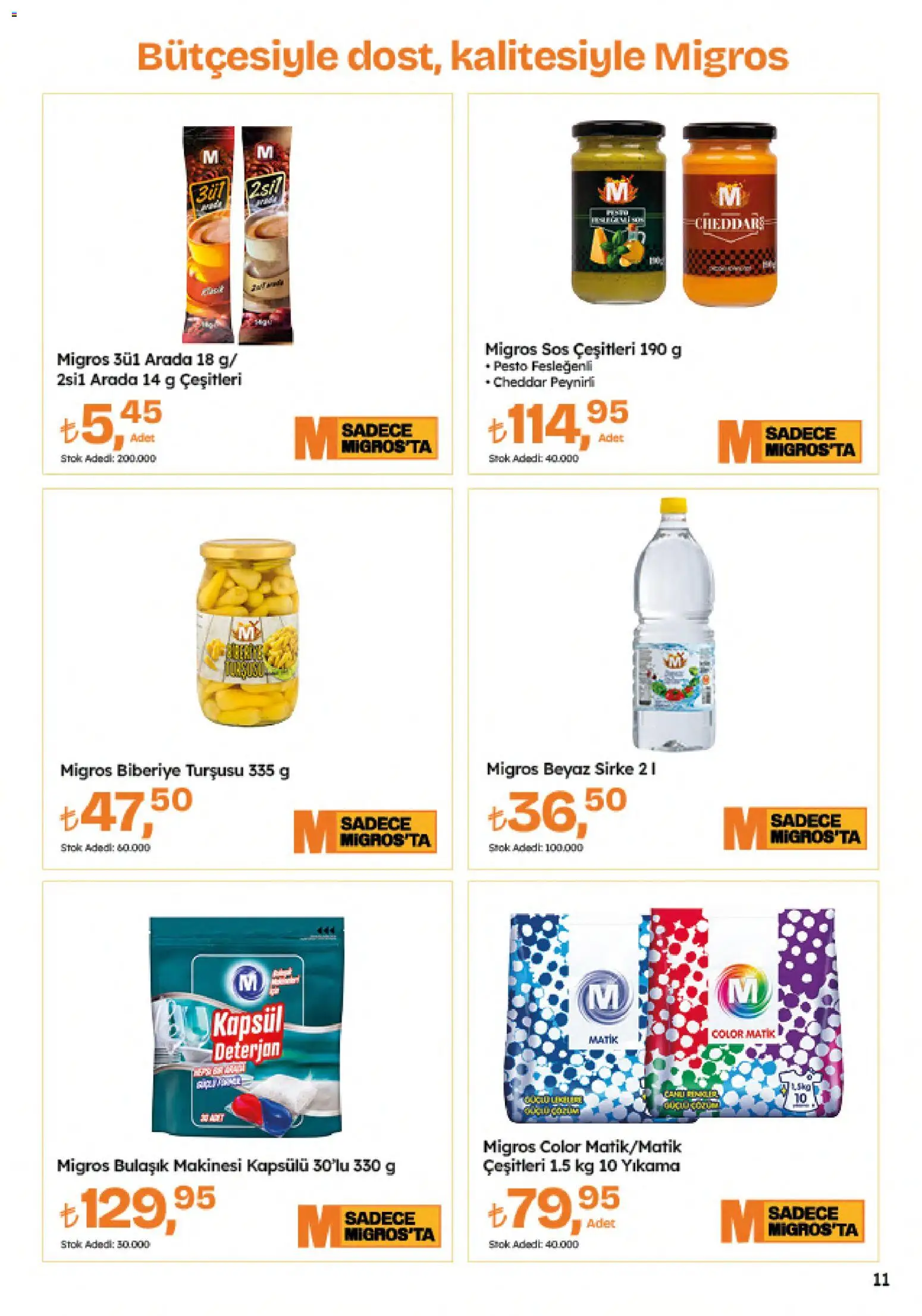 Migros Katalog - 5M Migroskop Dijital - 09 Temmuz 2026 tarihinden itibaren geçerlidir | Sayfa: 11 | Ürünler: Sirke, Deterjan, Sos, Bulaşık makinesi