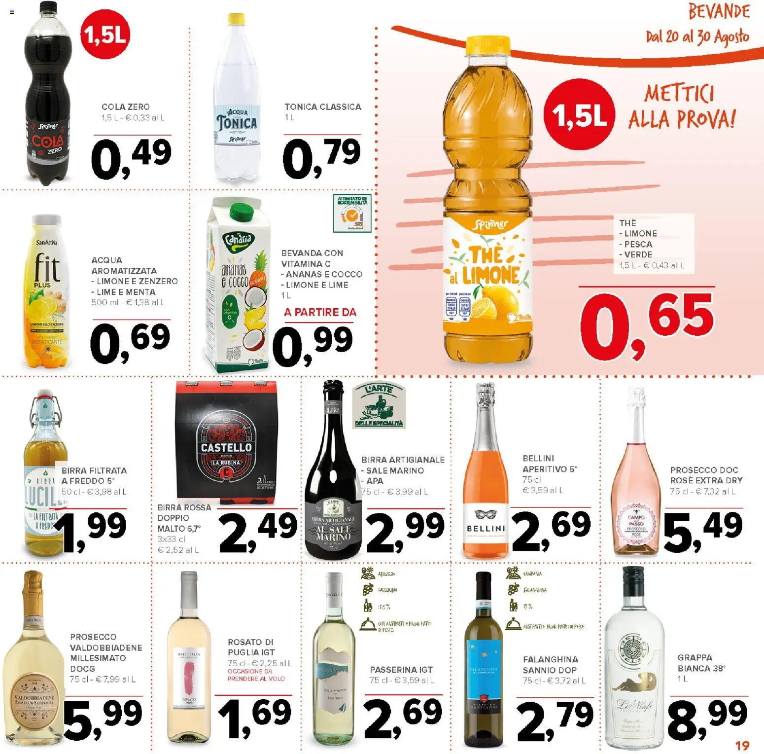 Volantino Todis del 20/08/2026 | Pagina: 19 | Prodotti: Sale, Pesca, Zenzero, Menta