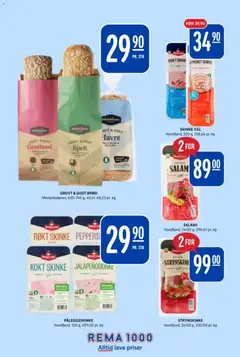 Forhåndsvisning av Rema 1000 kundeavis gyldig fra 05/10/2026 | Side: 7 | Produkter: Grovbrød, Salami, Skinke, Kokt skinke