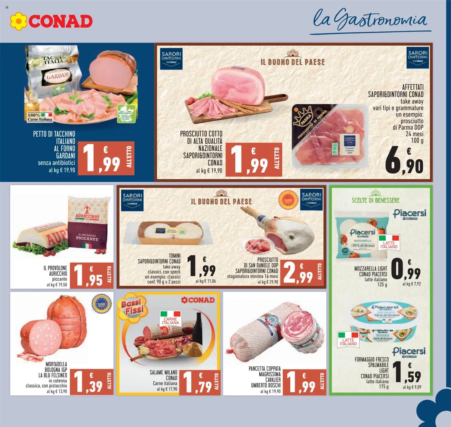 Volantino Conad del 27/08/2026 | Pagina: 9 | Prodotti: Speck, Prosciutto, Mortadella, Carne