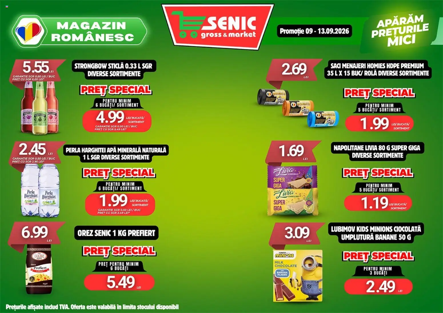 Noul catalog Senic – valabil de la 07.09.2026 | Pagină: 5 | Produse: Premium, Mici, Ciocolată, Apă