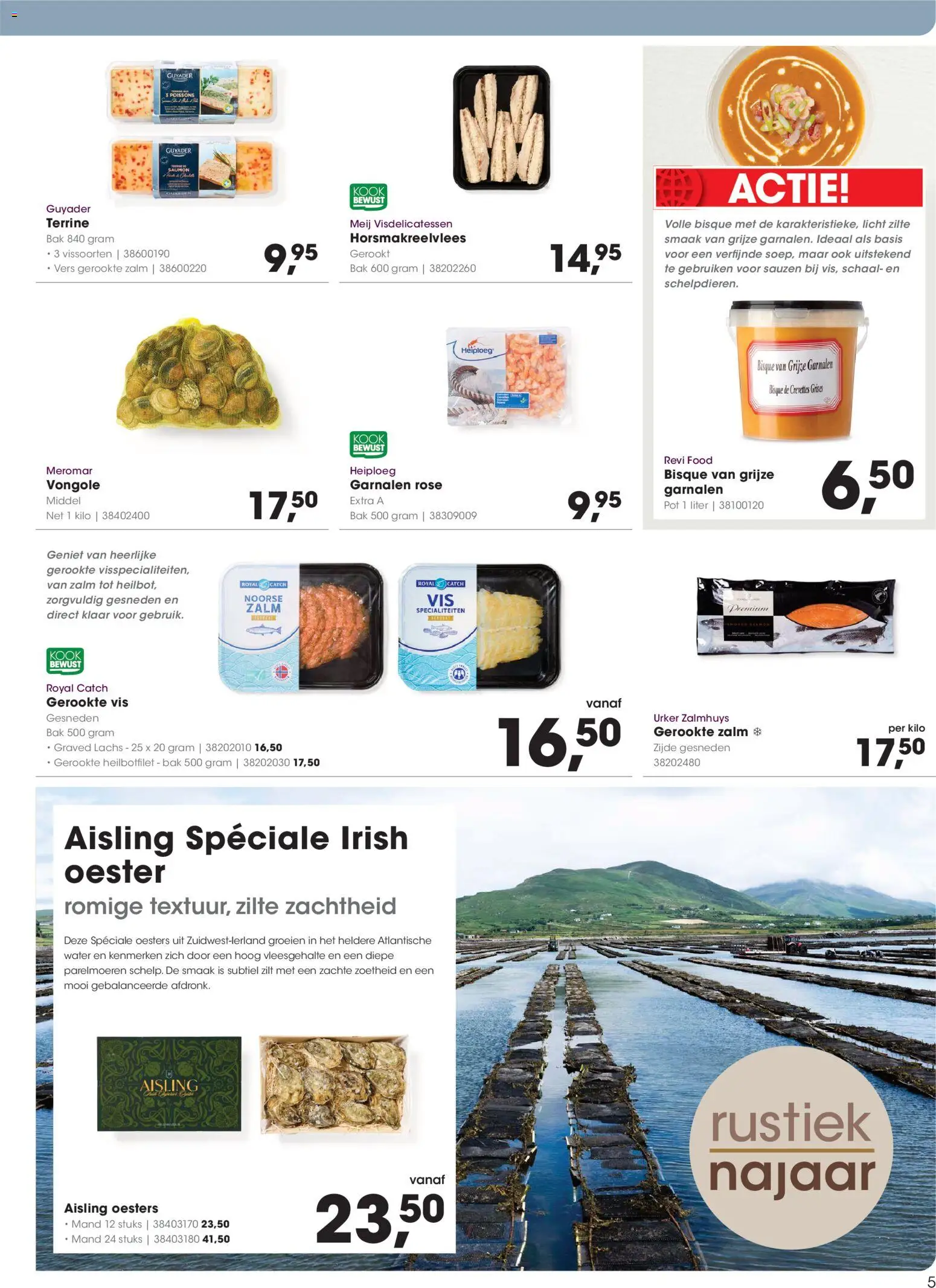 {H1} | Pagina: 5 | Producten: Sauzen, Specialiteiten, Mand, Garnalen