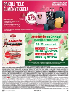 Spar akciós újság - amely érvényes a következő dátumtól: 14.05.2026 | Oldal: 19