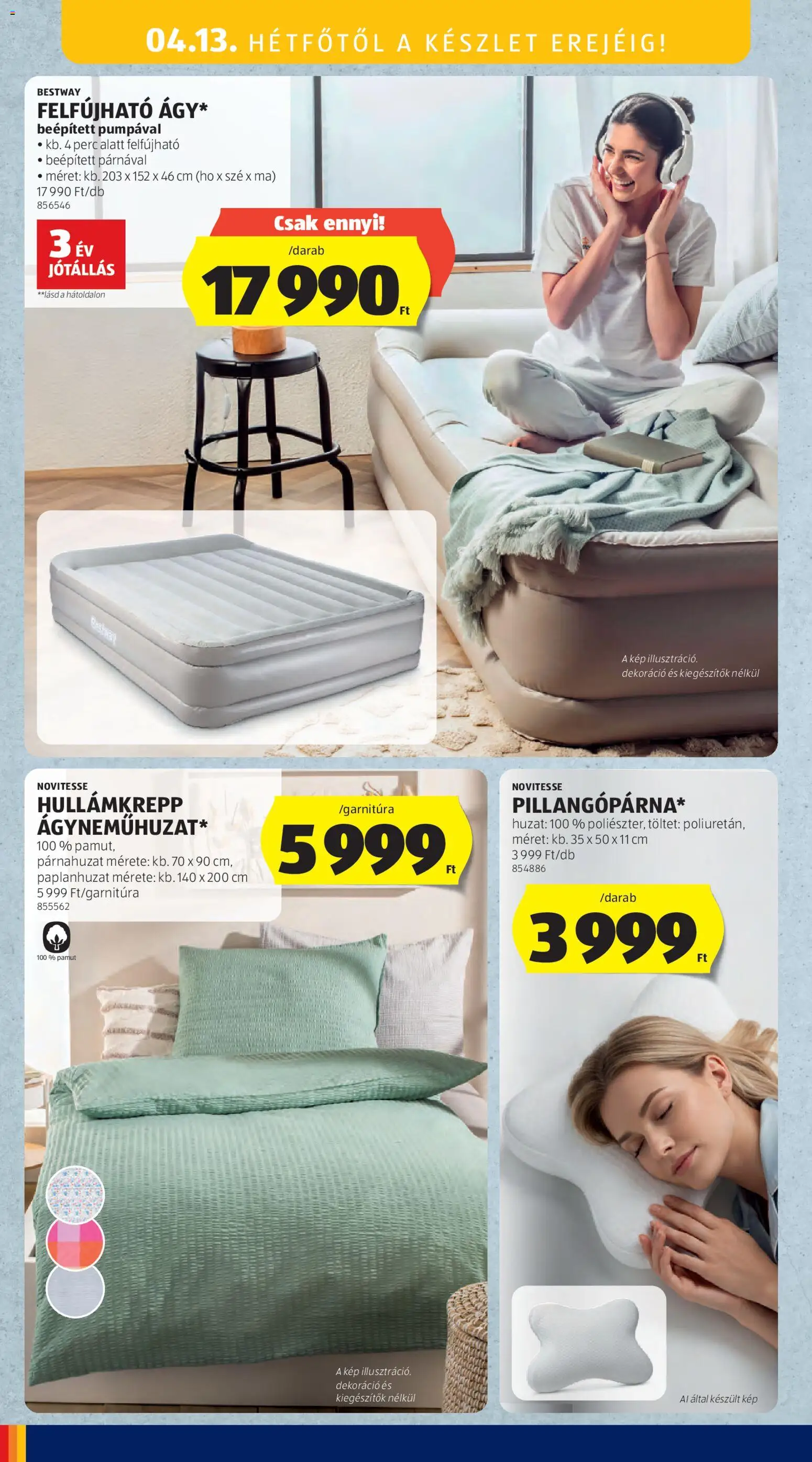 Aldi akciós ujság - amely érvényes a következő dátumtól: 09.04.2026 | Oldal: 50 | Termékek: Párnahuzat, Dekoráció