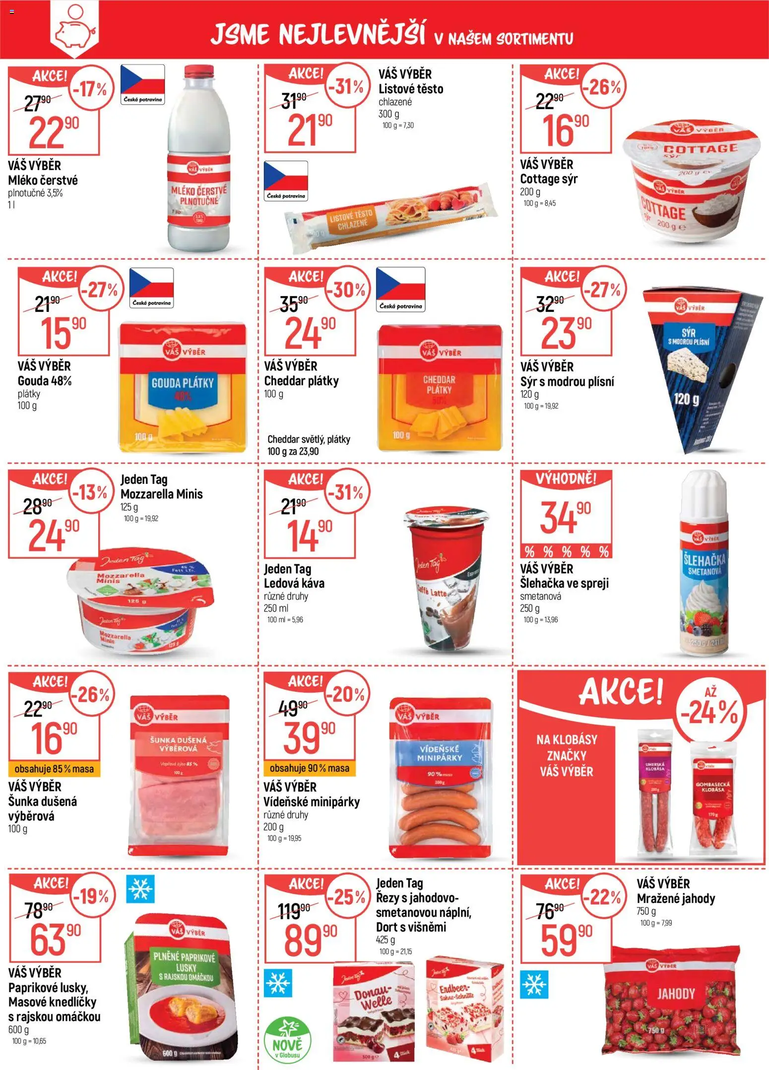 Globus leták od 15.07.2026 | Strana: 3 | Produkty: Gouda, Káva, Mražené jahody, Šlehačka ve spreji