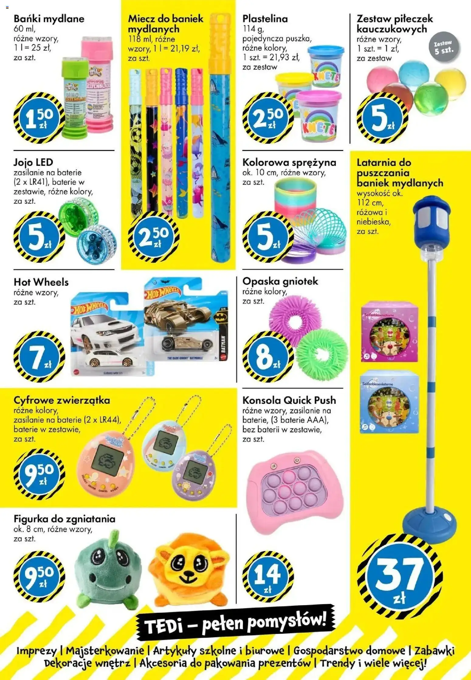 TEDi - Tedi Powrót do szkoły | Strona: 18 | Produkty: Zabawki, Plastelina, Baterie, Konsola