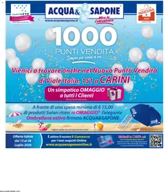 Anteprima del volantino Acqua e Sapone volantino Carini valido a partire dal 13/07/2026