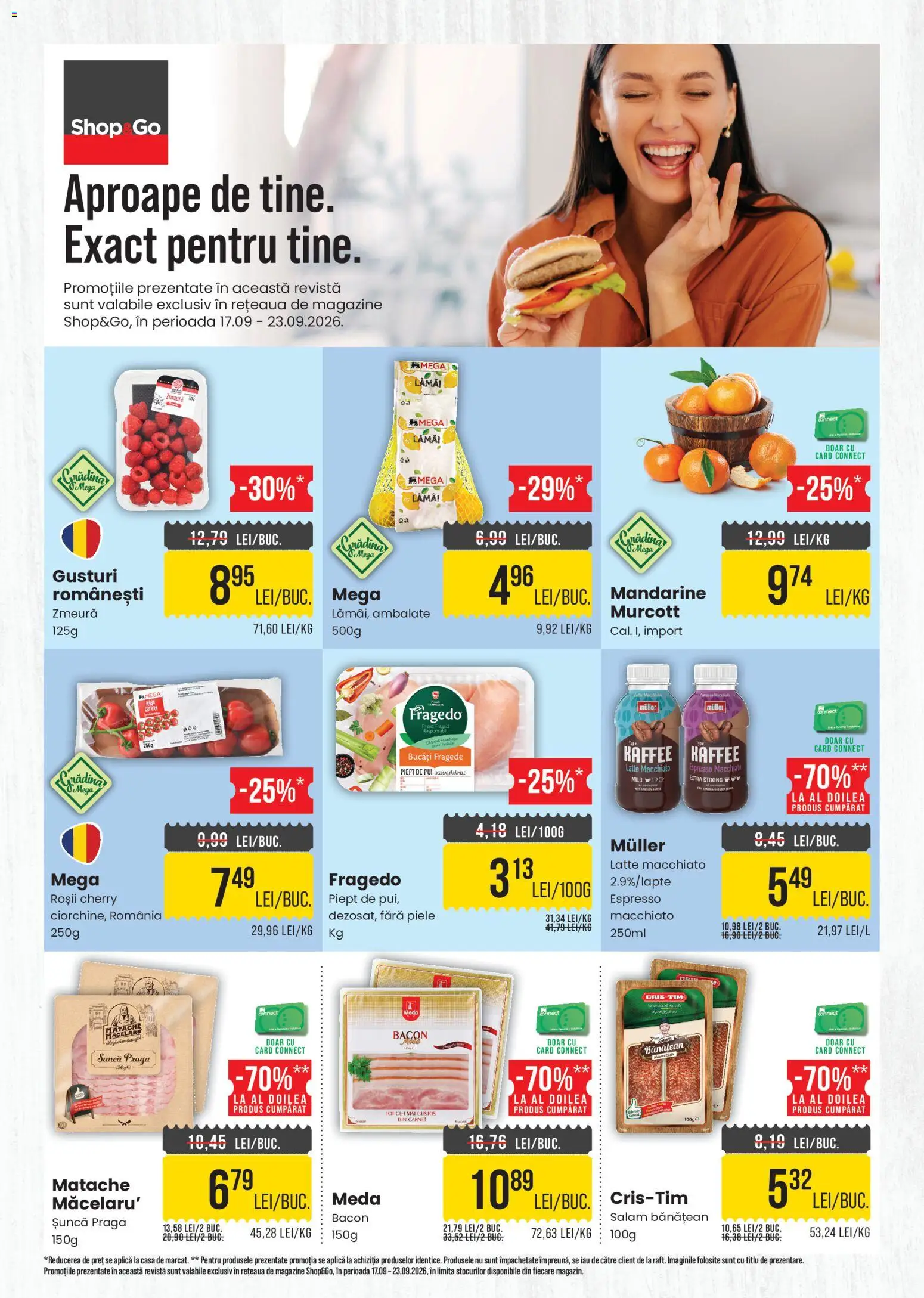 Noul catalog Mega Image – valabil de la 17.09.2026 | Pagină: 2 | Produse: Zmeură, Gradina, Bacon, Șuncă