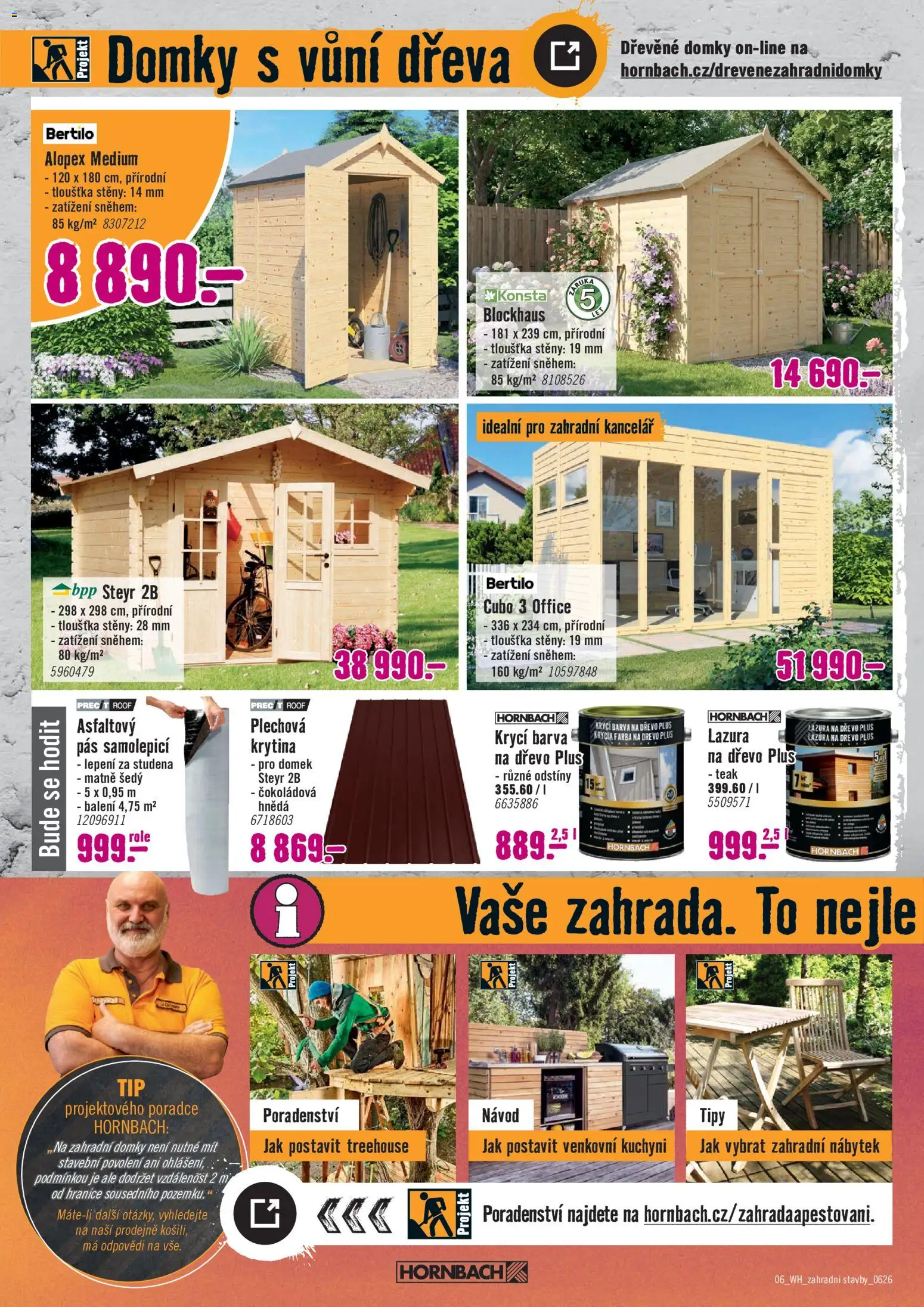 HORNBACH leták - Zahradní stavebniny od 27.05.2026 | Strana: 6 | Produkty: Lazura na dřevo, Nábytek, Zahradní nábytek