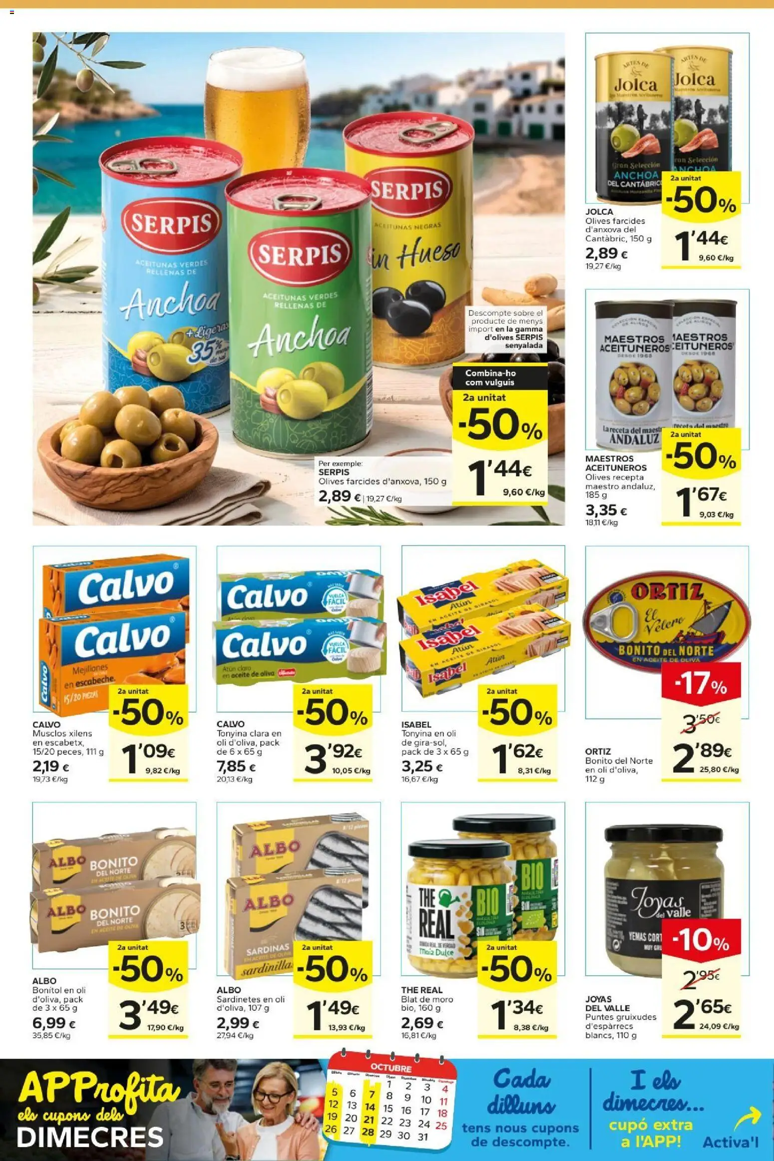 Caprabo folleto │ válido desde el 01/10/2026 | Página: 14 | Productos: Aceitunas, Dulce, Aceite, Anchoa