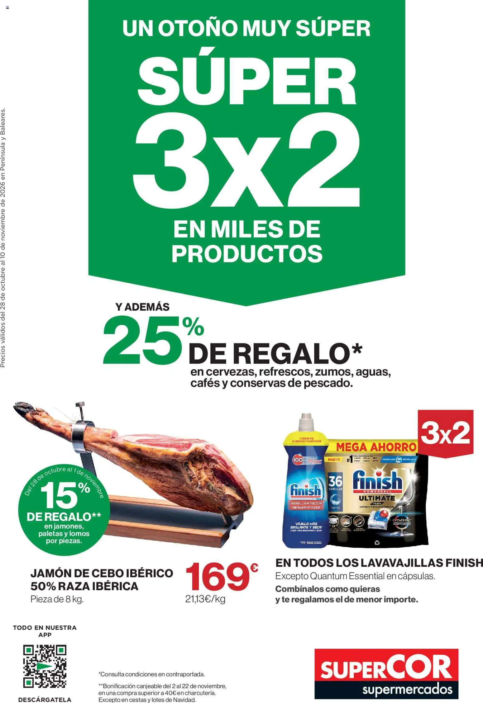 Supercor folleto │ válido desde el 28/10/2026 | Página: 1 | Productos: Conservas, Jamón, Té, Vajilla