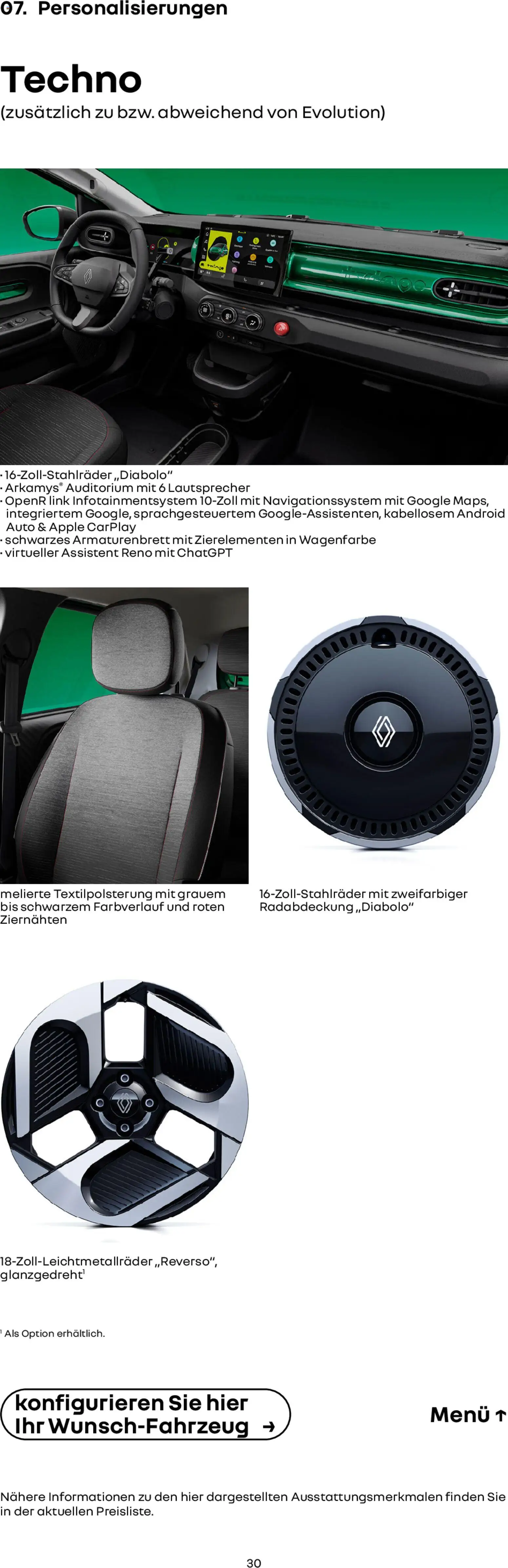 Renault Prospekt Twingo E-Tech	 – gültig ab 24.02.2026 | Seite: 30 | Produkte: Lautsprecher, Apple, Navigationssystem