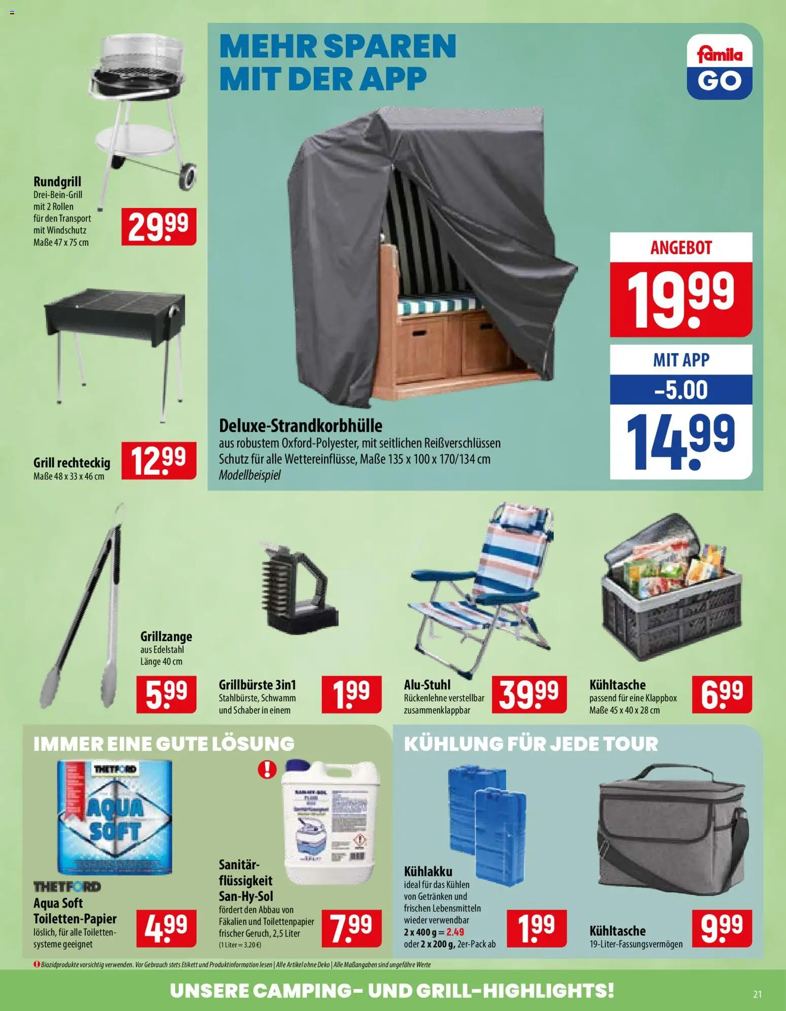 Famila Prospekt – gültig ab 15.06.2026 | Seite: 21 | Produkte: Grill, Toilettenpapier