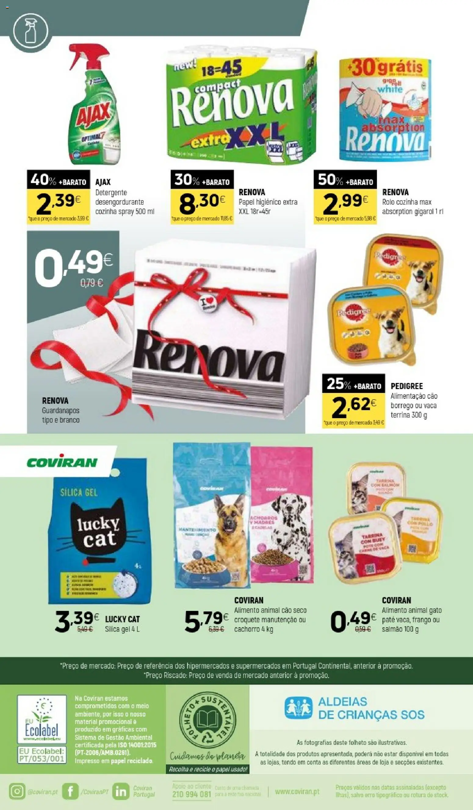 Coviran folheto │ válido de 20/10/2026 | Página: 20 | Produtos: Papel higiénico, Guardanapos, Detergente, Salmão