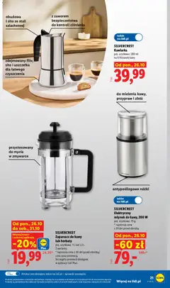 Pogląd oferty "Lidl Katalog" - ważna od 26.10.2026 | Strona: 25 | Produkty: Młynek, Kawiarka